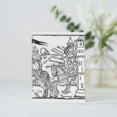 十字軍の騎士が戦闘に乗り出す ポストカード (スタンド正面)