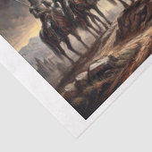 十字軍の騎士が馬に乗って行進 薄葉紙 (詳細)