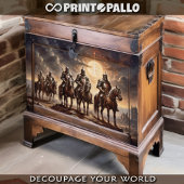 十字軍の騎士が馬に乗って行進 薄葉紙