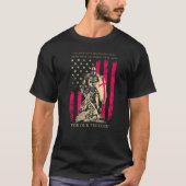 十字軍の騎士テンプラール戦士の神のアメリカ国旗 Tシャツ (正面)