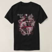 十字軍の騎士テンプル戦士の神の戦い悪 Tシャツ (デザイン正面)