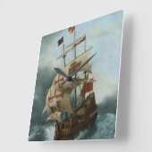 十字軍アホイ スクエア壁時計 (傾斜)