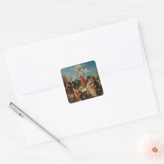 十字軍ゴドフリーフランスの・ド・ブイヨン スクエアシール (封筒)