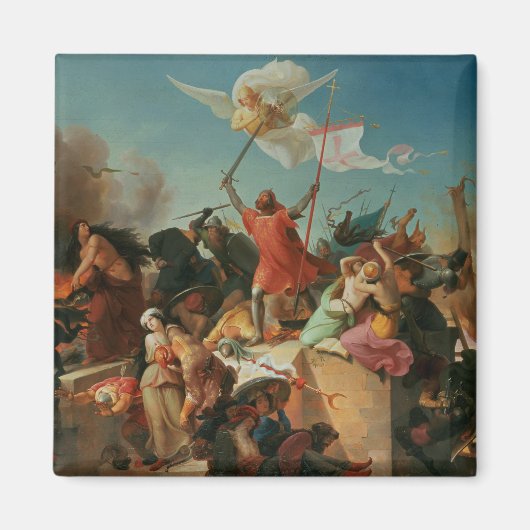 十字軍ゴドフリーフランスの・ド・ブイヨン マグネット (正面)