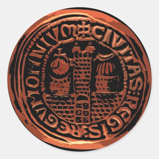 十字軍失った ラウンドシール (正面)