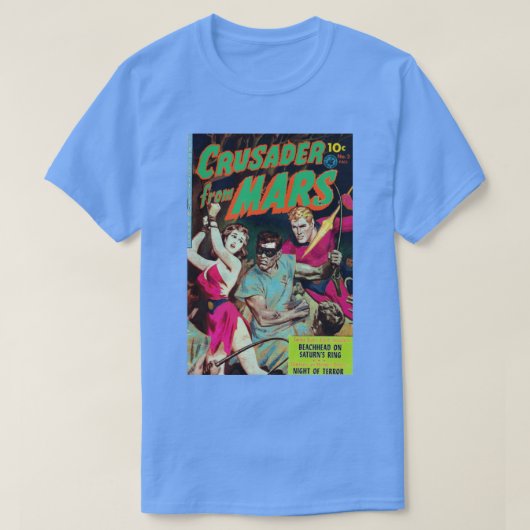 十字軍火星漫画本カバーヴィンテージaesthe tシャツ (デザイン正面)