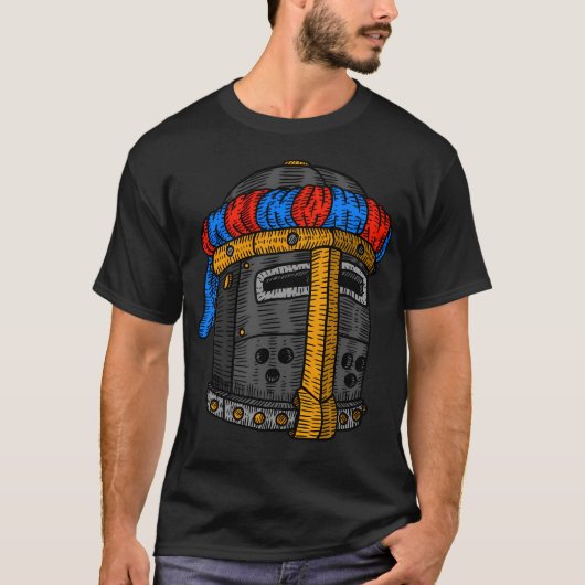 十字軍誇りを持った騎士ヘルメット。 Tシャツ (正面)
