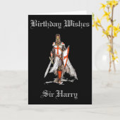 十字軍/ナイトグリーティングカード カード (黄色い花)