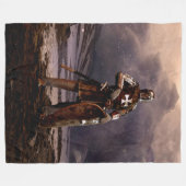 十字軍 フリースブランケット (正面(横))