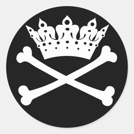 "十字骨とティアラ" Divaスタンプ ラウンドシール (正面)