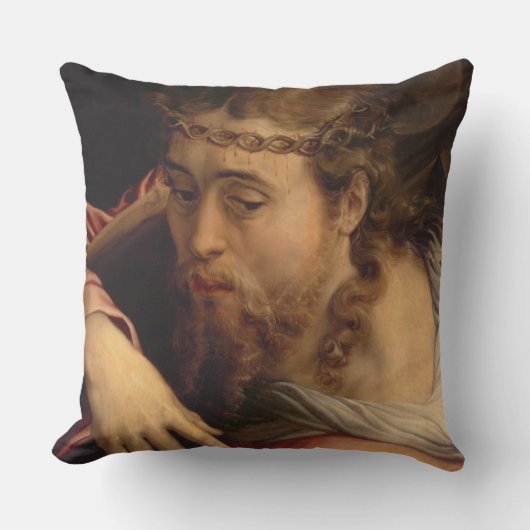 十字1540-45年を運んでいるキリスト(パネルの油) クッション (正面)