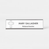 "十字"のパーソナライズな名札 デスクネームプレート (正面)