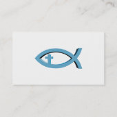 十字|の共有を持つキリスト教の魚あなたの信頼 名刺 (裏面)