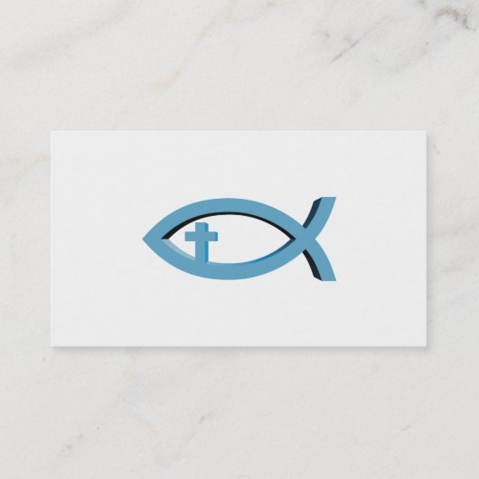 十字|の共有を持つキリスト教の魚あなたの信頼 名刺 (裏面)