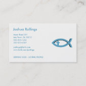 十字|の共有を持つキリスト教の魚あなたの信頼 名刺 (正面)