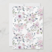 十字|の写真とのすみれ色の赤面|の花の洗礼 サンキューカード (裏面)