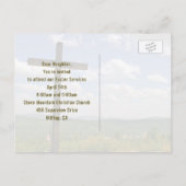 十字、イースターサービス招待状の郵便はがき インビテーションポストカード (裏面)