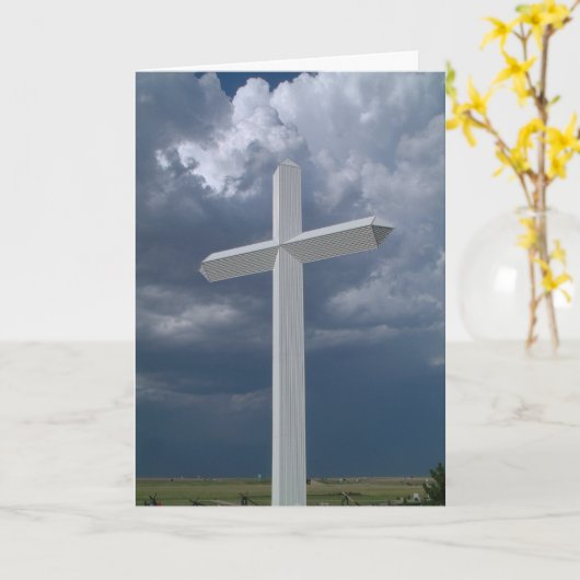 十字 カード (黄色い花)