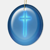 十字 – クリスチャン セラミックオーナメント (左)