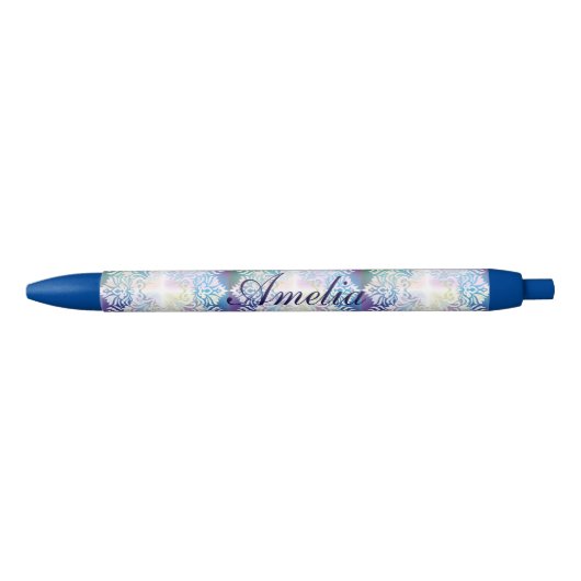 十字，スピリチュアルアート，曼荼羅，治癒，エネルギー，チャクラ, 青ボールペン (正面)