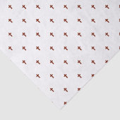 十字 – 濃い赤 薄葉紙 (詳細)