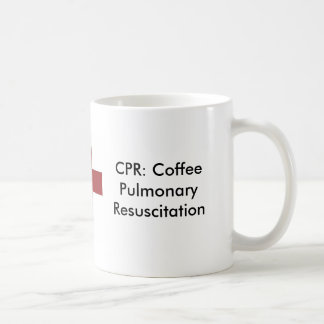十字、CPR: コーヒー肺の蘇生 コーヒーマグカップ