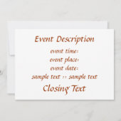 十戒とライオンのバル/バット・ミツバ 招待状 (裏面)