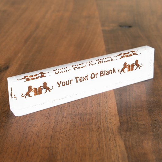 十戒とライオン デスクネームプレート (側面)