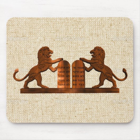 十戒とライオン マウスパッド (正面)