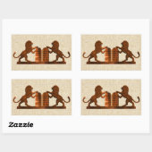 十戒とライオン 長方形シール (シート)