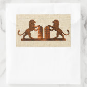 十戒とライオン 長方形シール (バッグ)