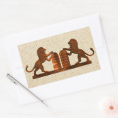 十戒とライオン 長方形シール (封筒)