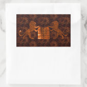 十戒とライオン 長方形シール (バッグ)