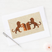 十戒とライオン 長方形シール (封筒)