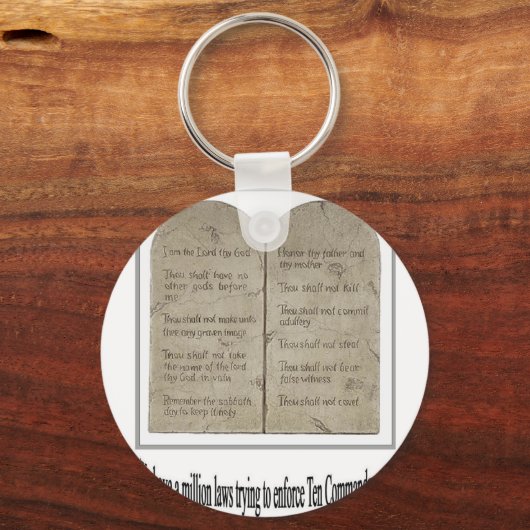 十戒と引用文 キーホルダー (正面)