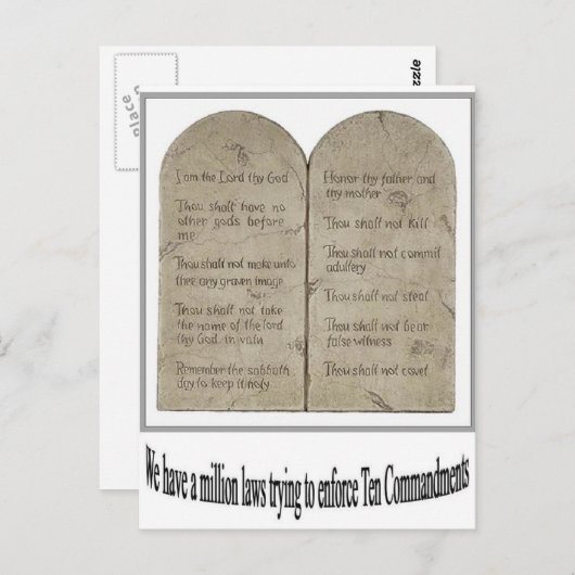 十戒と引用文 ポストカード (正面/裏面)