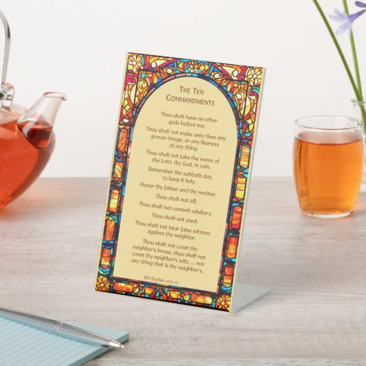 十戒の卓上台座 台座サイン (インサイチュ)