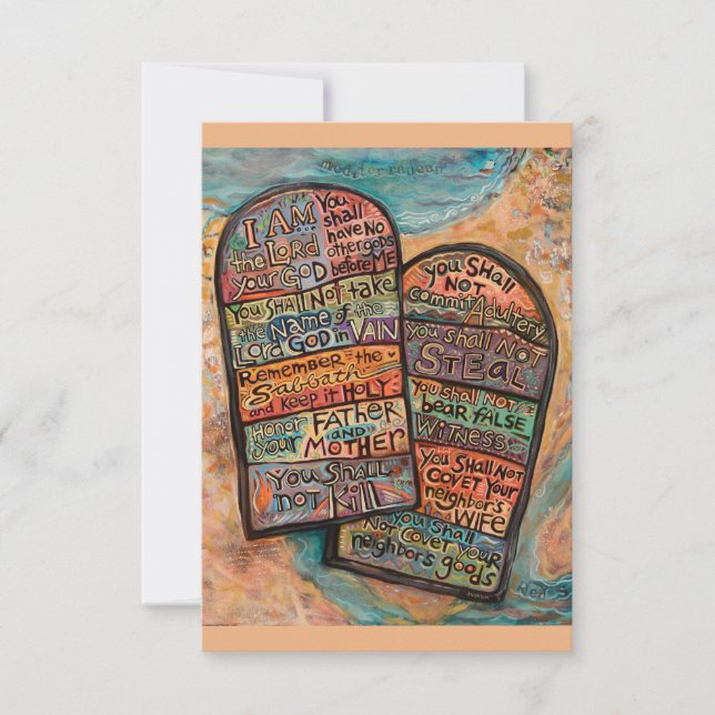 十戒の祈りカード (正面)