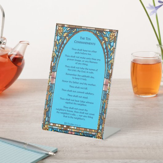 十戒の表 台座サイン (インサイチュ)