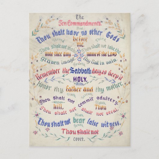 十戒はがき ポストカード (正面)