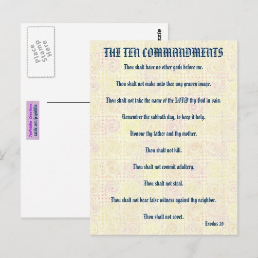 十戒はがき ポストカード (正面/裏面)