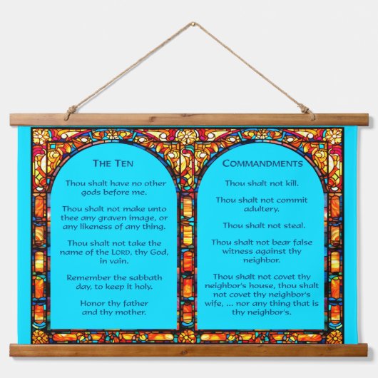 十戒タペストリー 吊り下げ型タペストリー (正面)