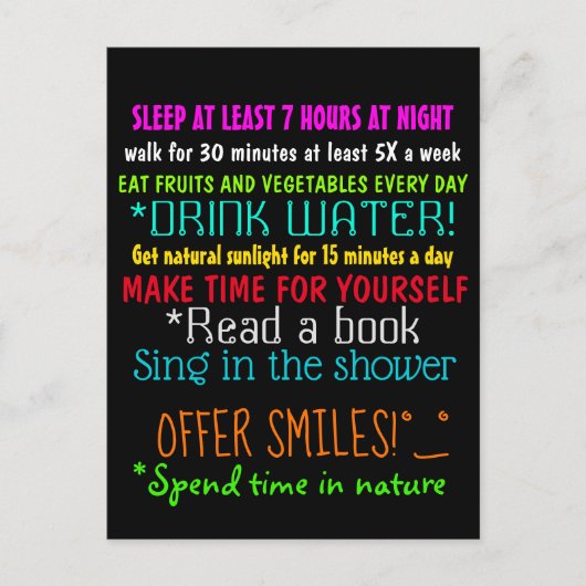 十戒健康カッコいいアドバイス ポストカード (正面)