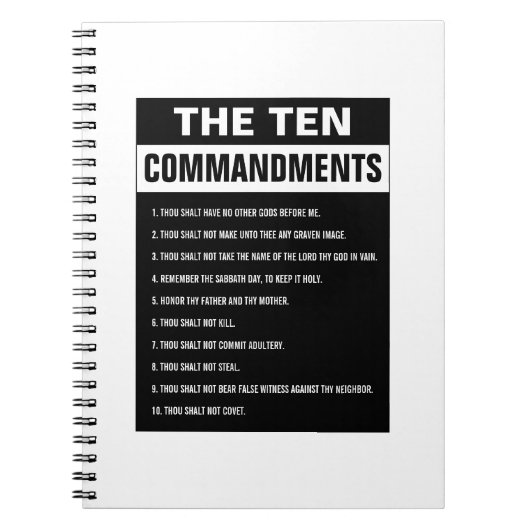 十戒聖書の詩 キリスト教 宗教 ノートブック (正面)