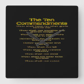 十戒01 スクエア壁時計 (正面)