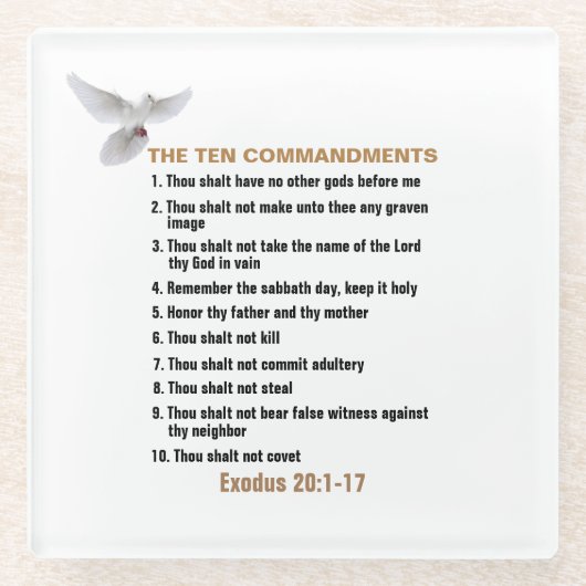 十戒 ガラスコースター (正面)