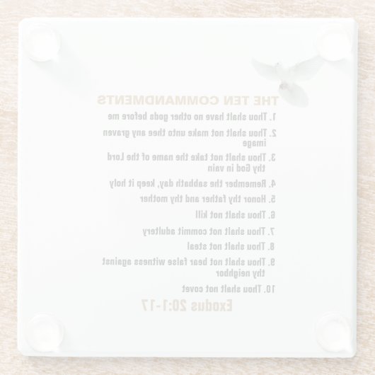 十戒 ガラスコースター (裏面)