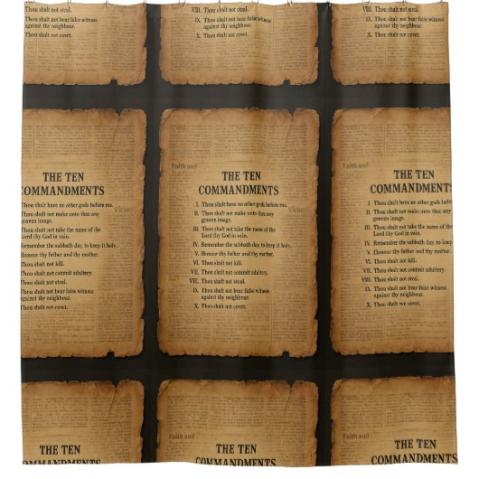 「十戒」 クリスチャン シャワーカーテン (正面)