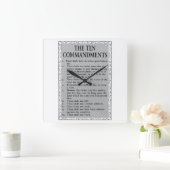 十戒 スクエア壁時計 (ホーム)