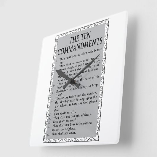 十戒 スクエア壁時計 (傾斜)